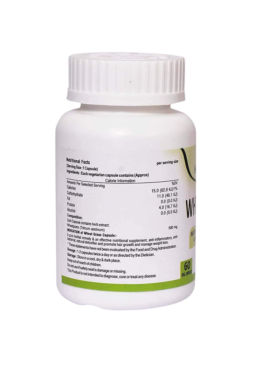 HealthAmour Wheat Grass Veg Capsule - Image 2