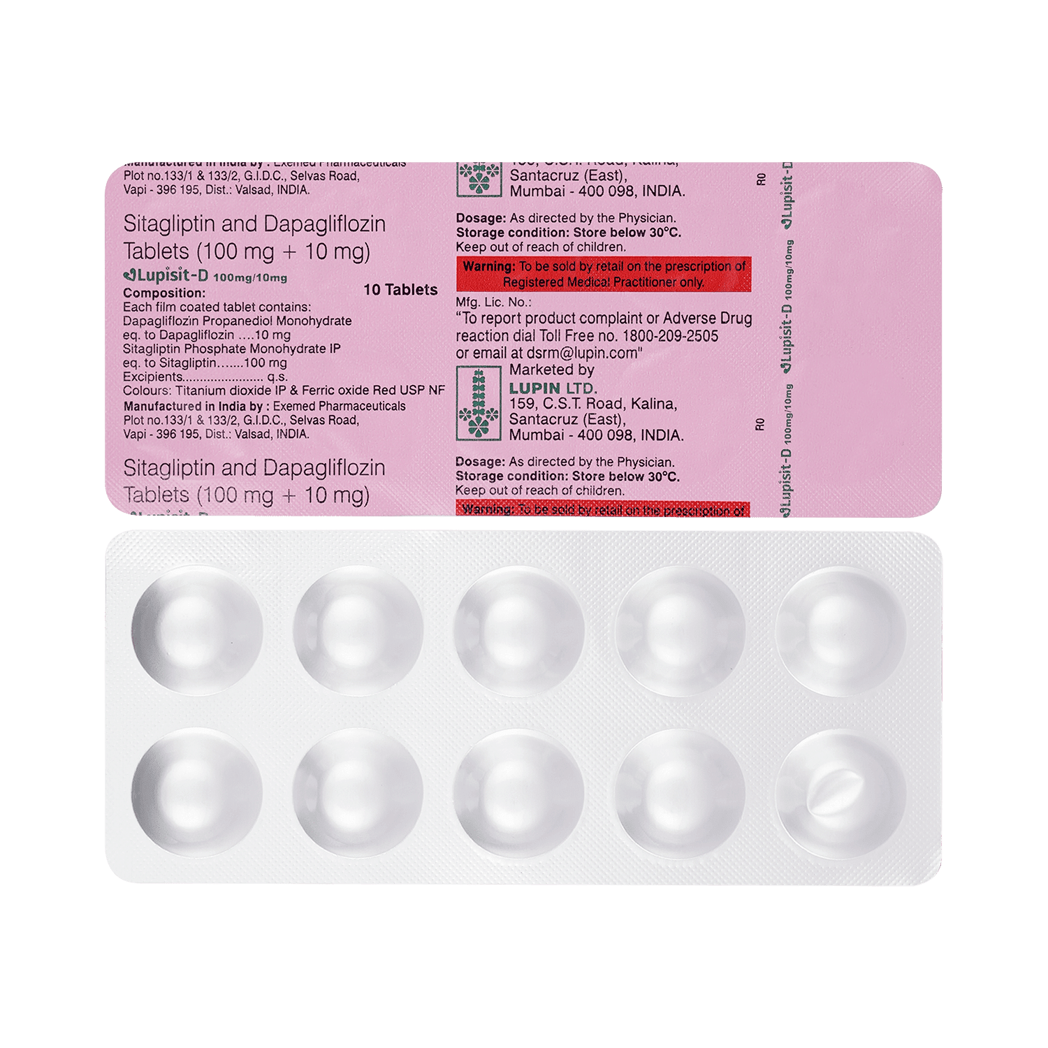 Lupisit D 10mg/100mg Tablet - Image 1