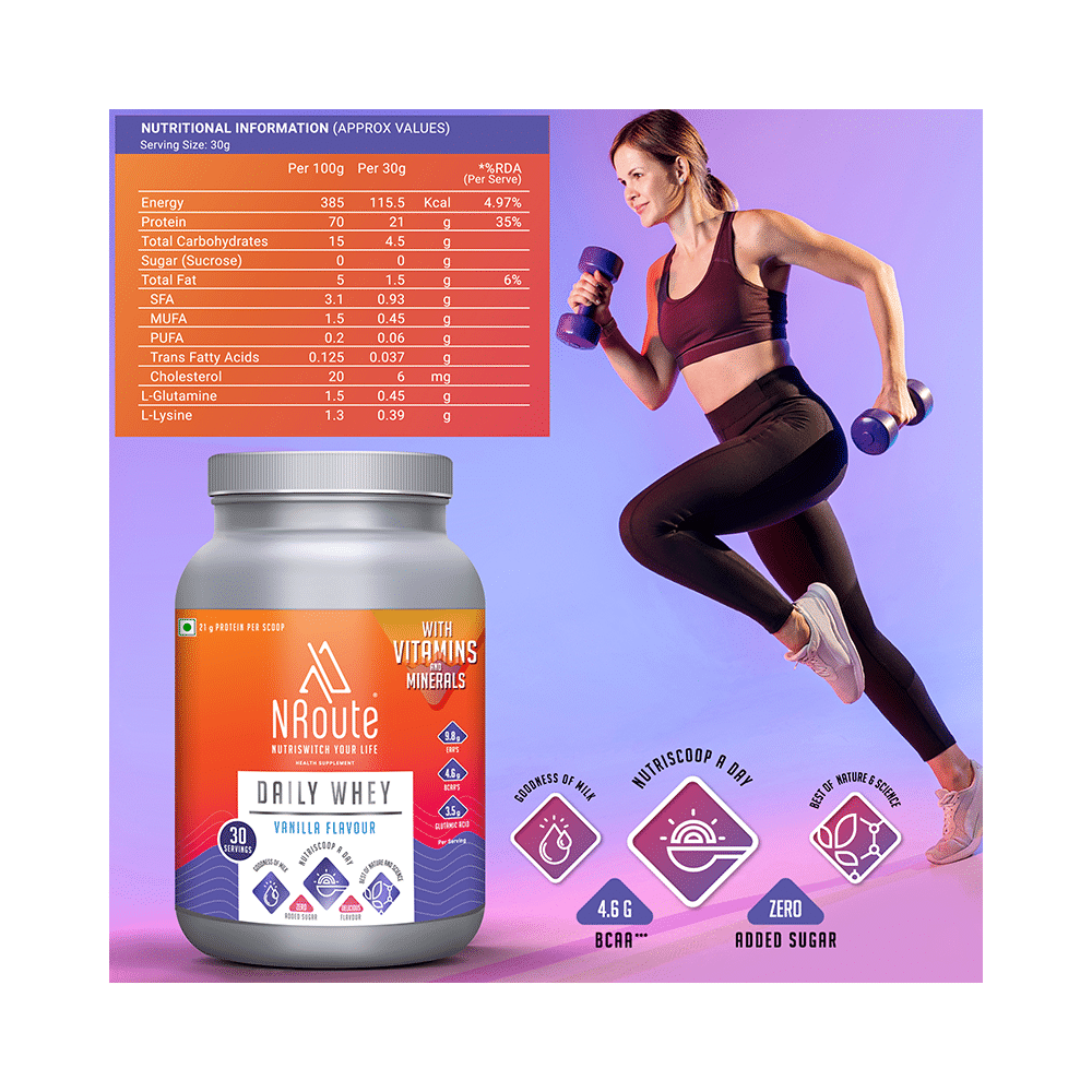 Nroute Daily Whey Protein Powder Vanilla - Image 5