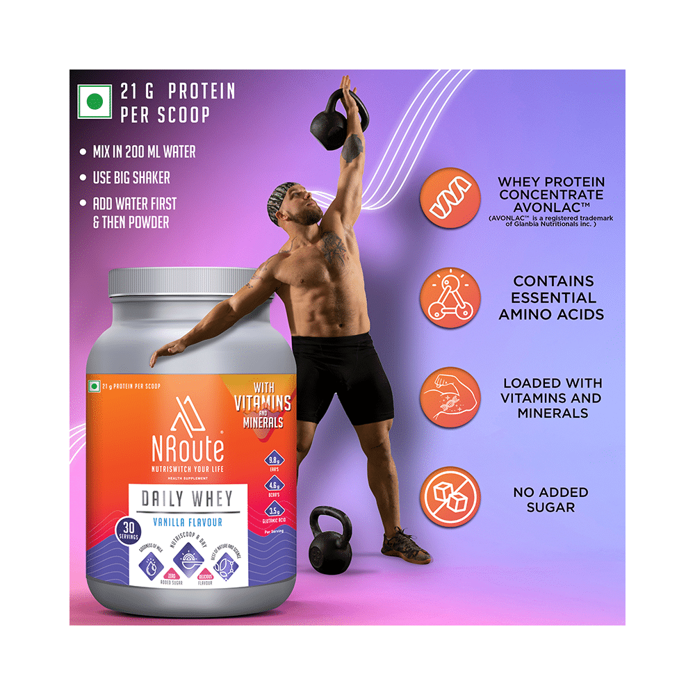 Nroute Daily Whey Protein Powder Vanilla - Image 4