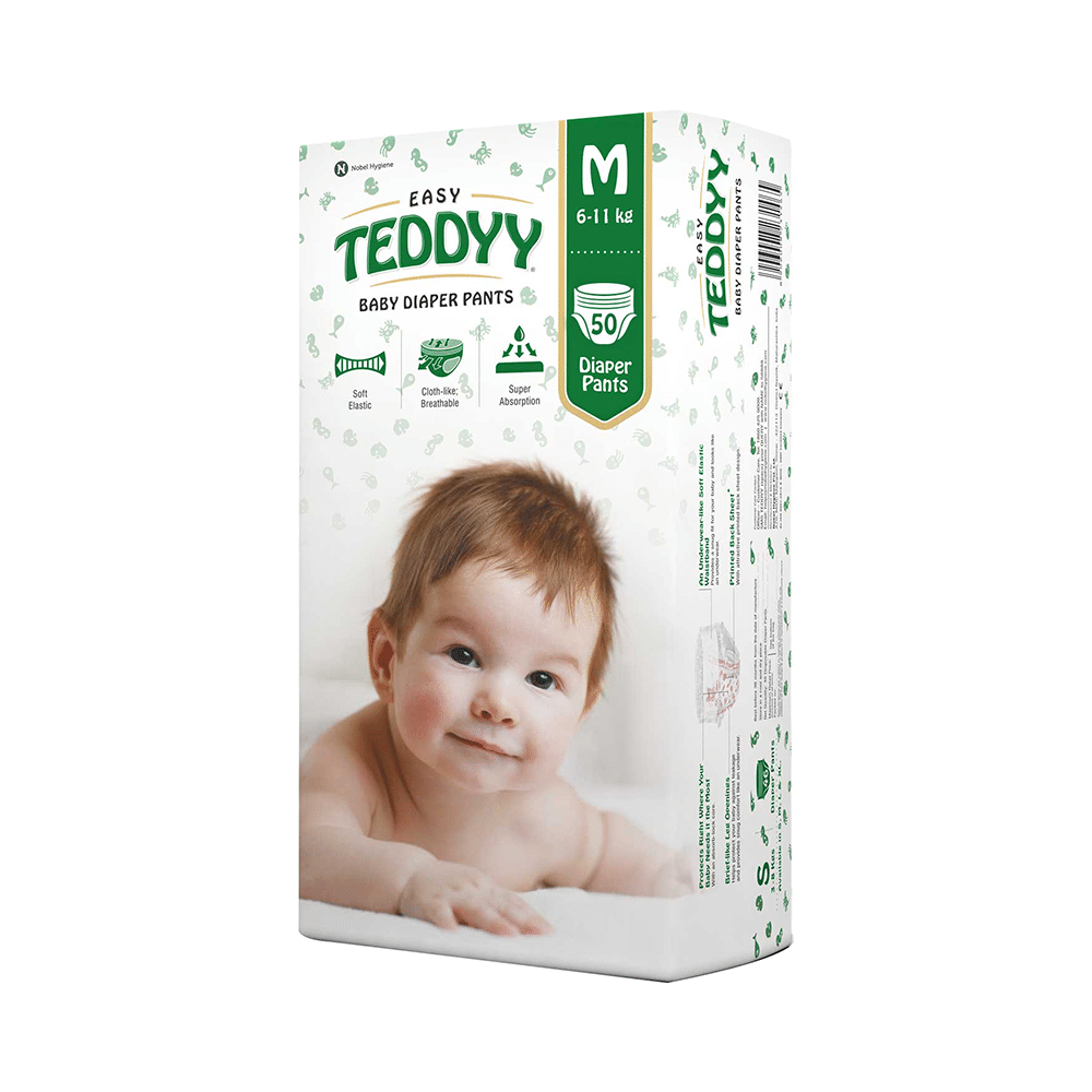 Teddyy Easy Baby Diaper Pants with Soft Elastic | Size Medium - Image 1