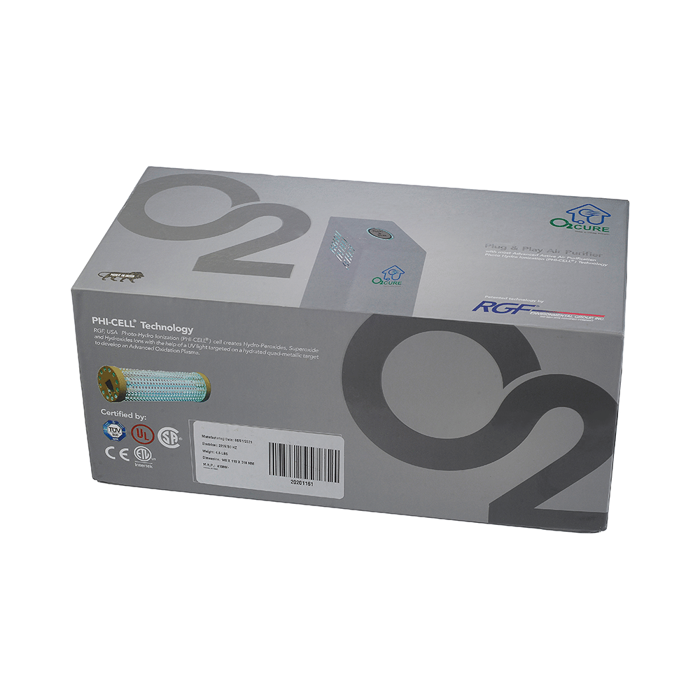 O2 Cure Plug & Play Air Purifier with PHI-Cell Technology Grey - Image 5