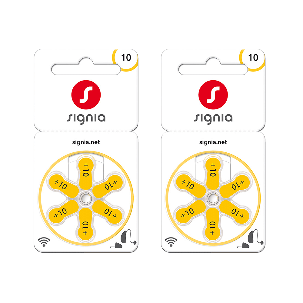 Signia Size 10 Hearing Aid Battery Size 10(6 Each)