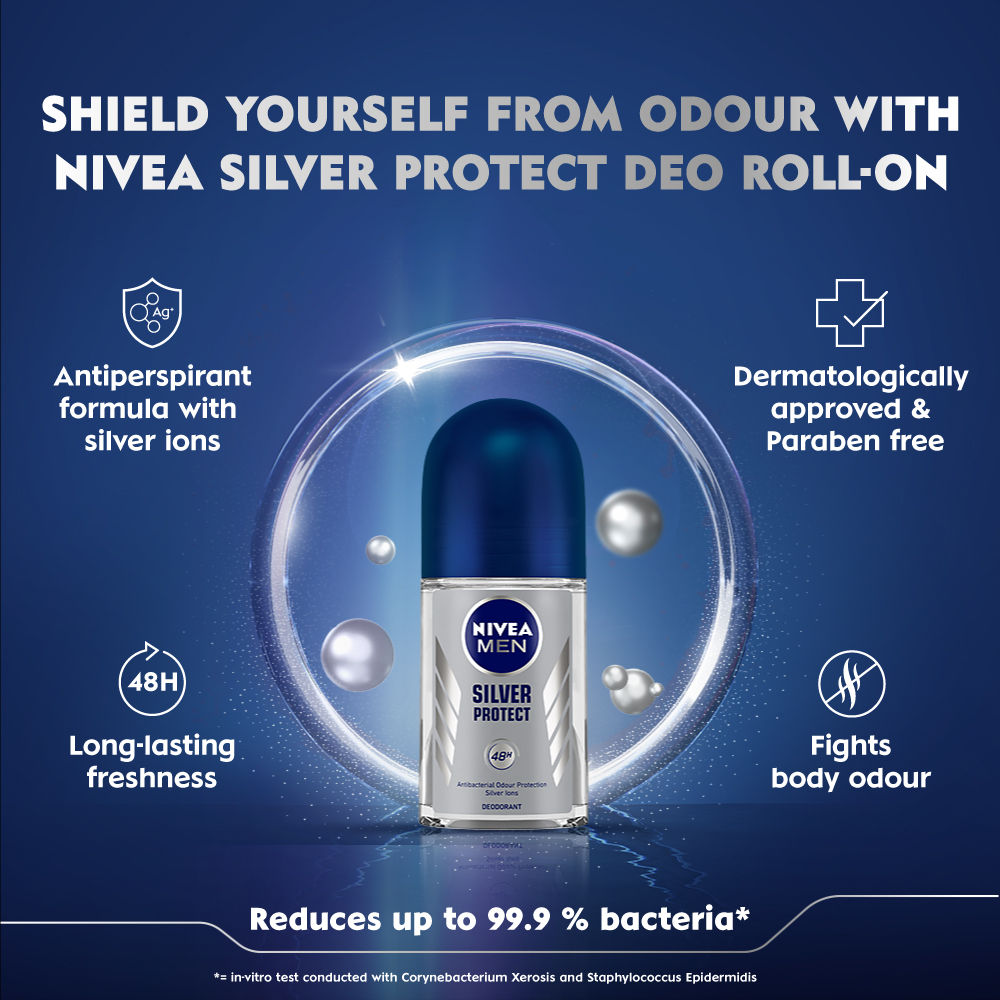 Nivea Men Silver Protect Deodorant Roll On - Image 2