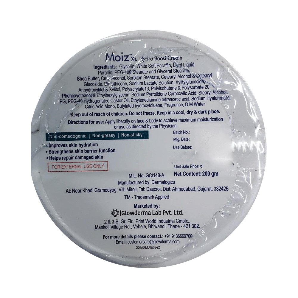 Moiz XL Hydro Boost Cream | For All Skin Types Including Sensitive Skin | Paraben-Free - Image 2