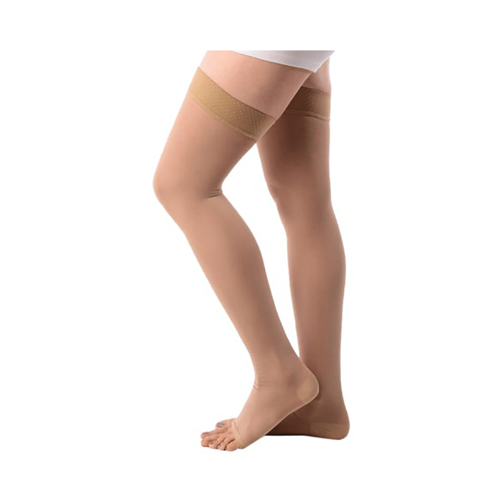 BN-VARICO 6000 Medical Compression Stockings Classic Thigh Length Beige Medium - Image 4