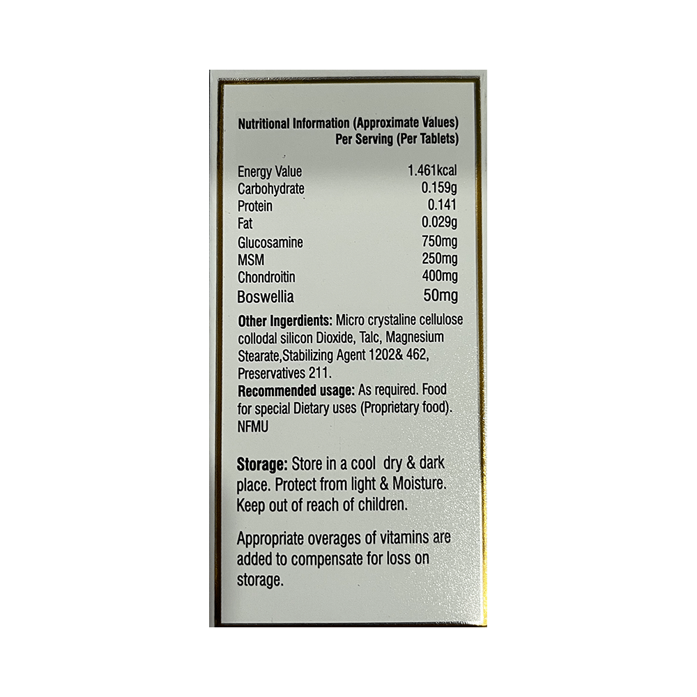 Strucart-DS Tablet with Glucosamine, MSM & Chondroitin Boswellia - Image 2