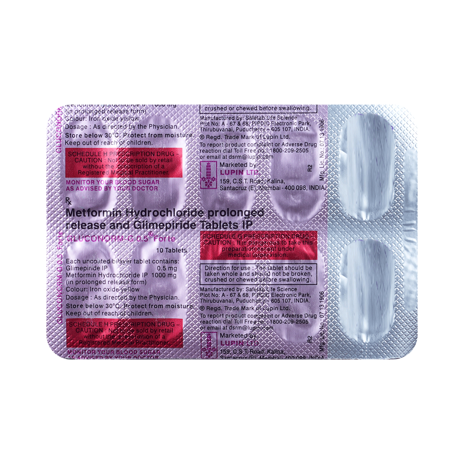 Gluconorm-G 0.5 Forte Tablet PR - Image 3