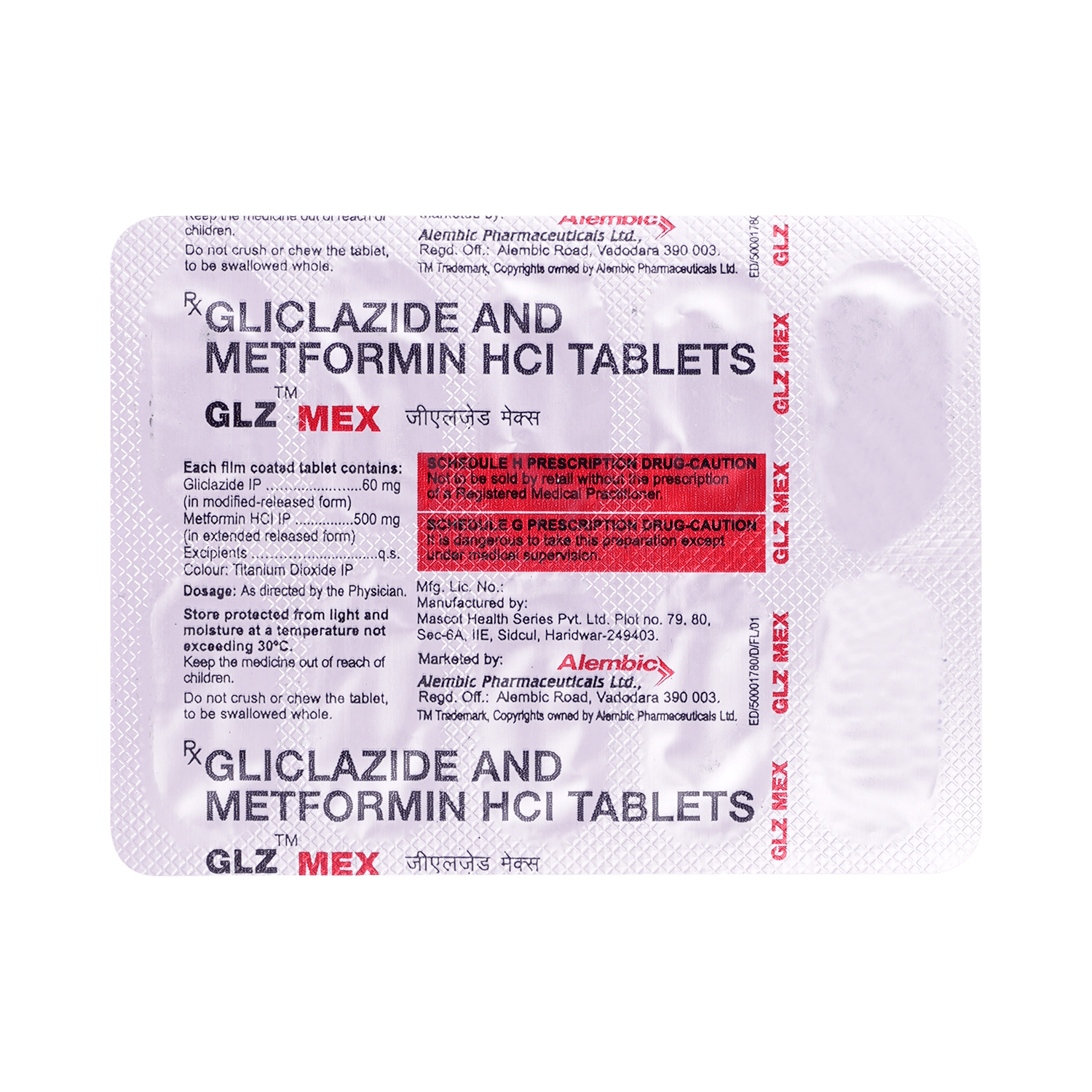 GLZ MEX 60mg/500mg Tablet - Image 6