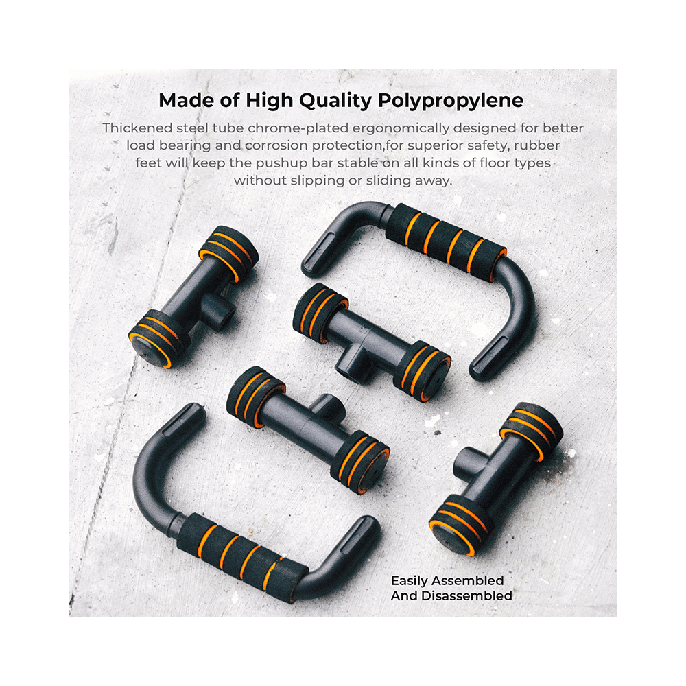 Boldfit Push Up Bar Orange - Image 3