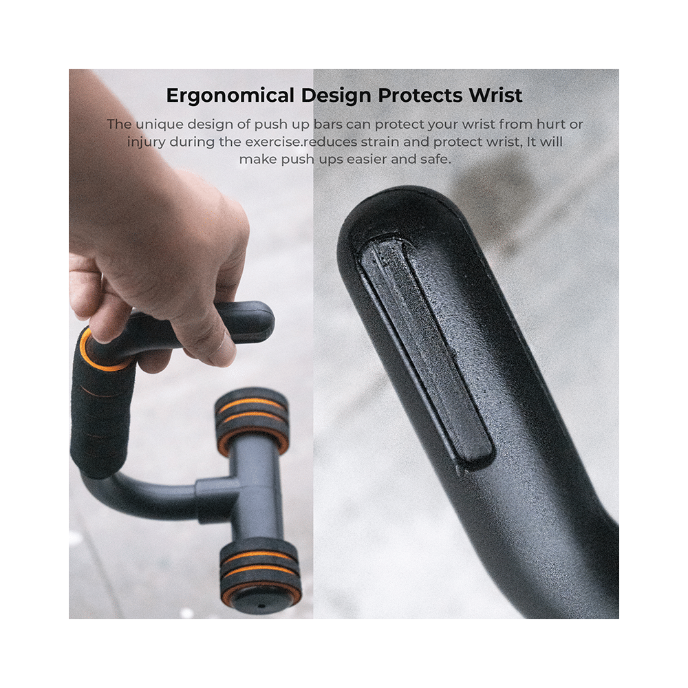 Boldfit Push Up Bar Orange - Image 4