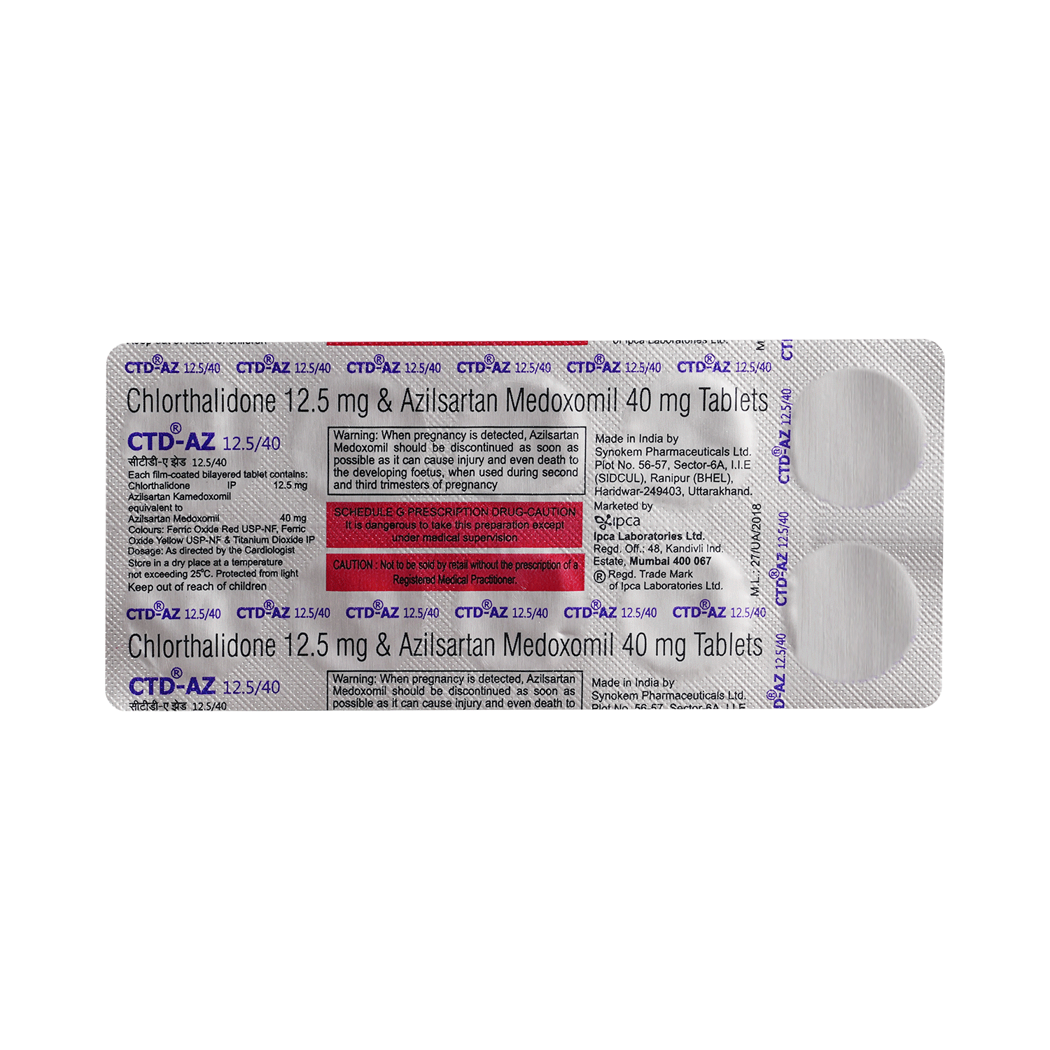 CTD-AZ 40/12.5 Tablet - Image 5