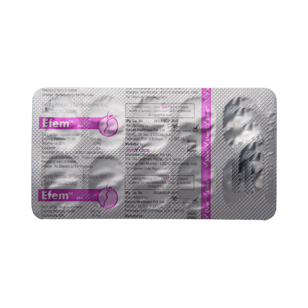 Efem Soft Gelatin Capsule with  Evening Primrose Oil & Tocotrienols - Image 5