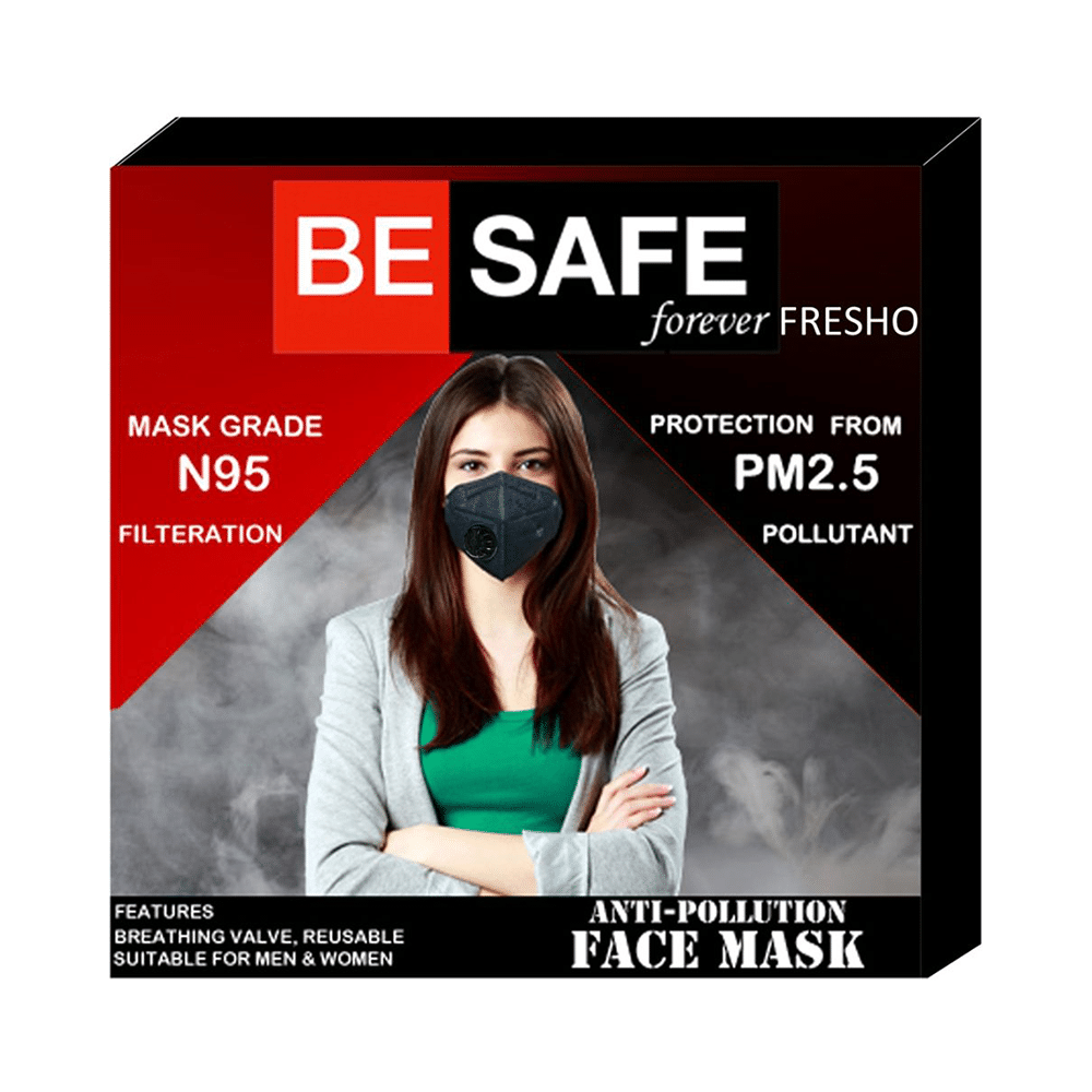 BESAFE Forever Fresho N95 PM2.5 Anti Pollution Mask Black