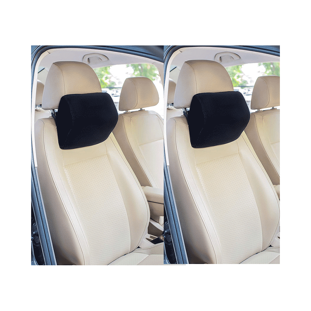 Superfine Comfort Memory Foam Car Neck & Shoulders Support & Pain Relief Pillow Black - Image 2