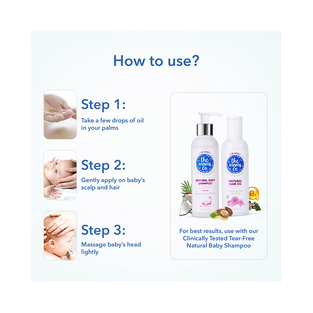 The Moms Co. Natural Baby Hair Oil - Image 4