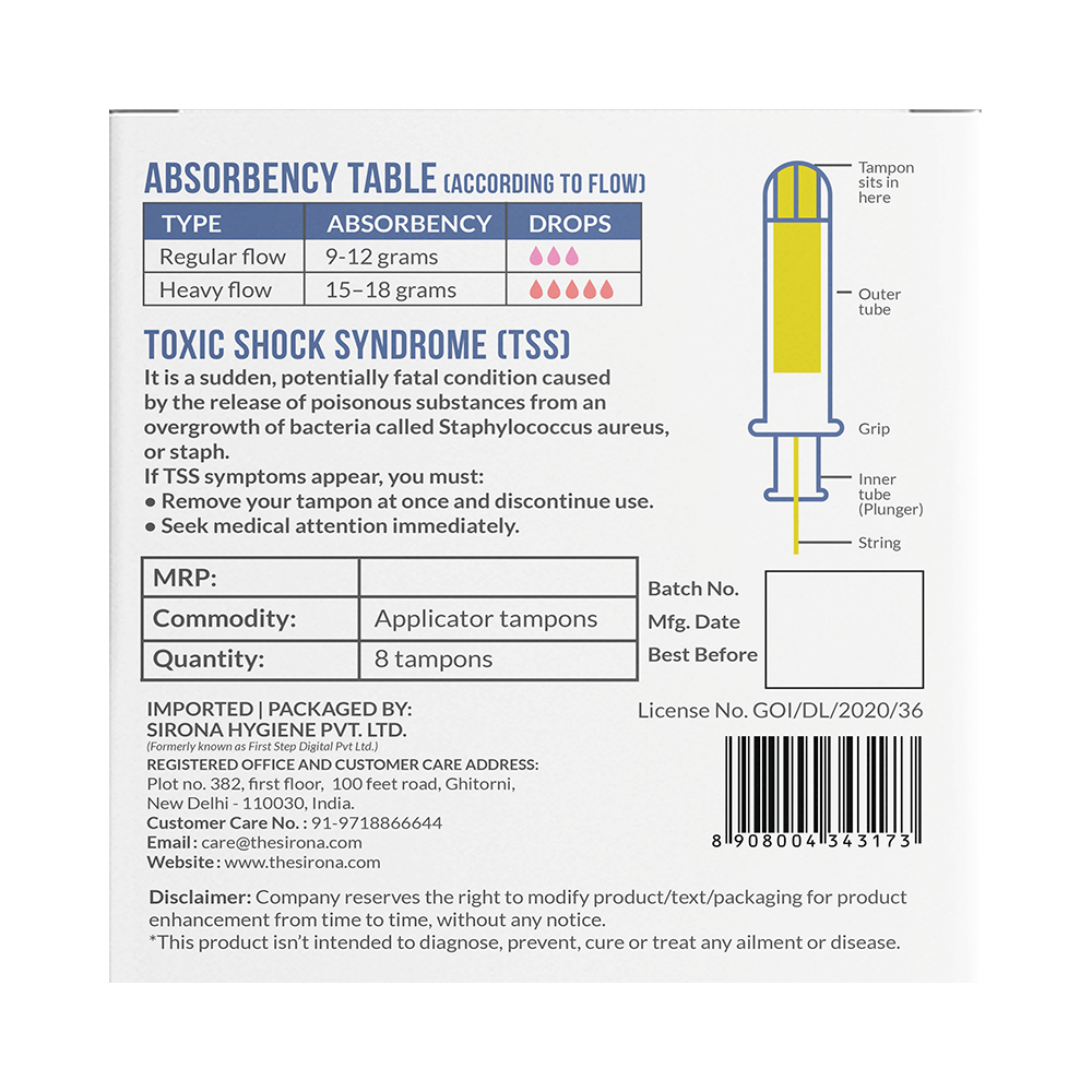 Sirona Premium Applicator Tampons Mix Pack Tampons - Image 2