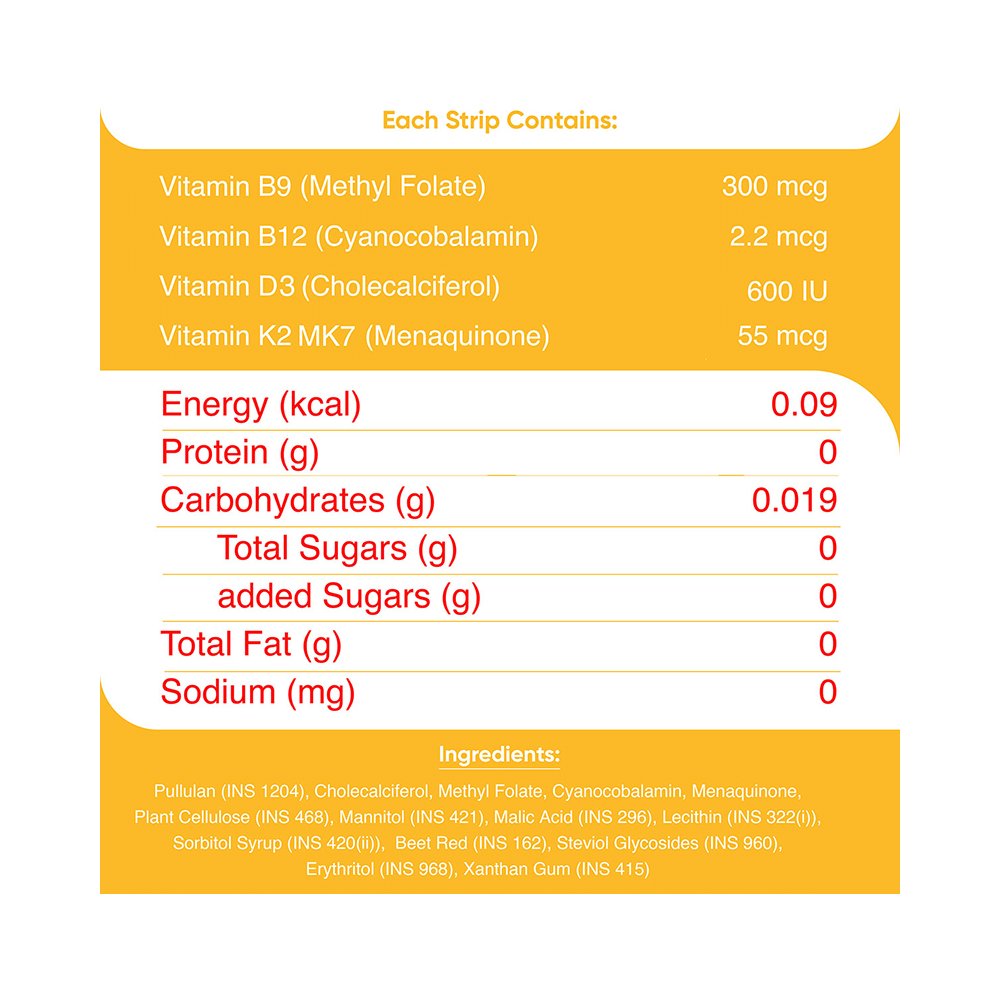 Slip Slip's Vitamin B3 + B12 Vegan Oral Strip Supports Immunity, Bone & Muscle Strength and Cardiac Care Natural Raspberry - Image 5