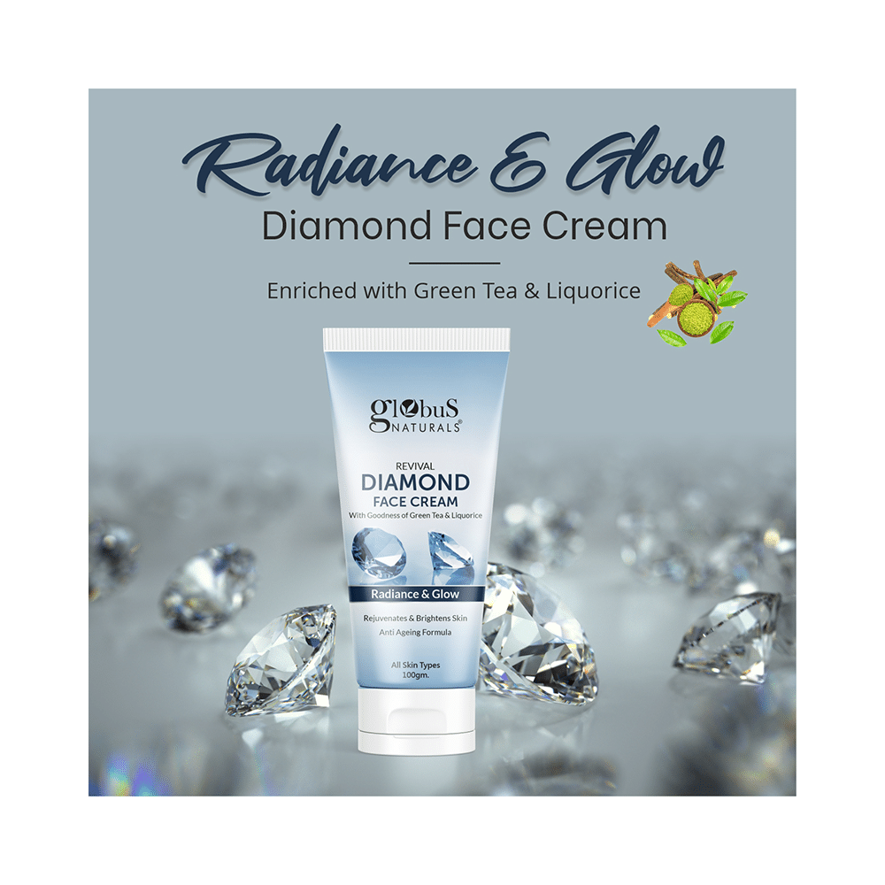 Globus Naturals Revival Diamond Face Cream (100gm Each) Radiance & Glow - Image 3