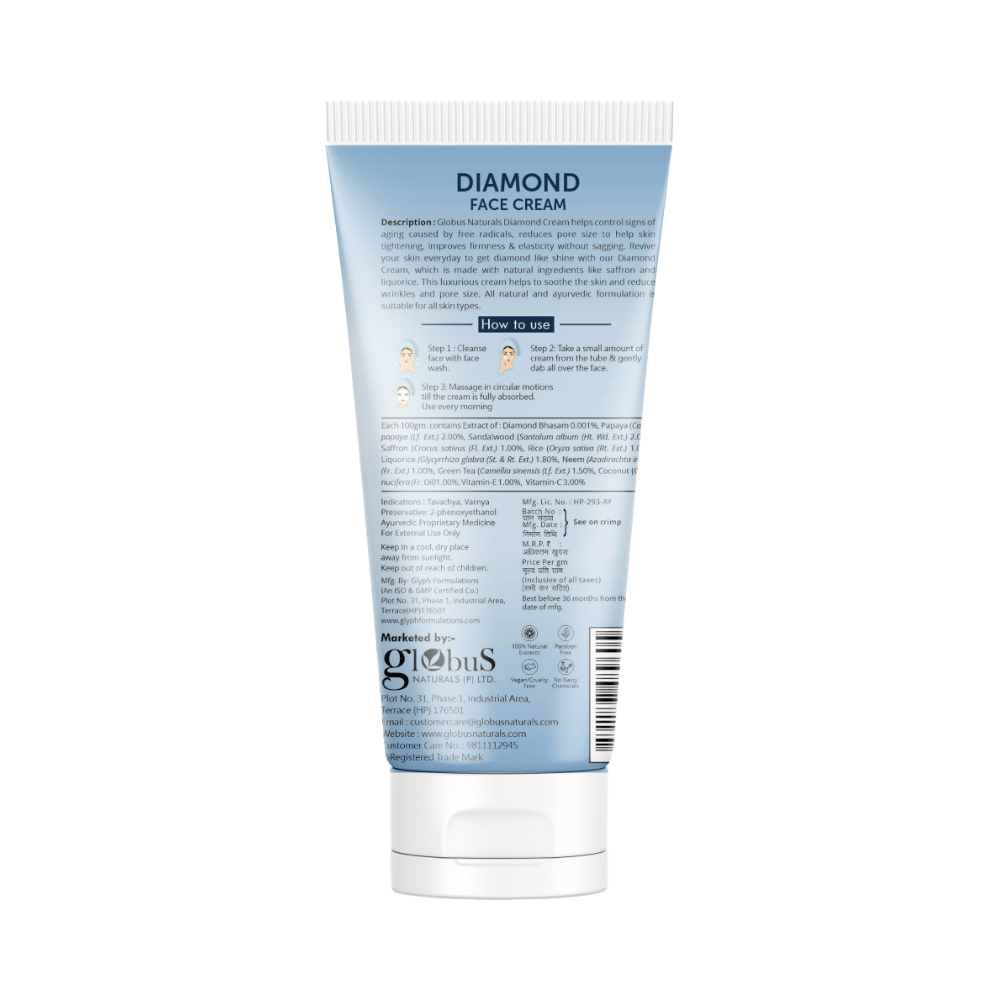 Globus Naturals Revival Diamond Face Cream (100gm Each) Radiance & Glow - Image 2