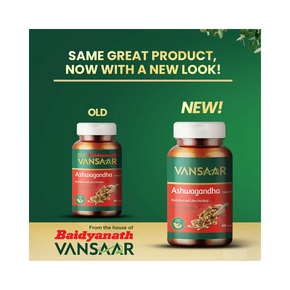 Vansaar 45+ Ashwagandha Tablet | For Stress Relief & Immunity - Image 3