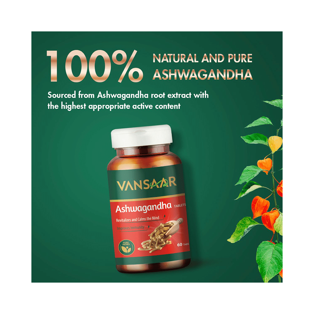 Vansaar 45+ Ashwagandha Tablet | For Stress Relief & Immunity - Image 5