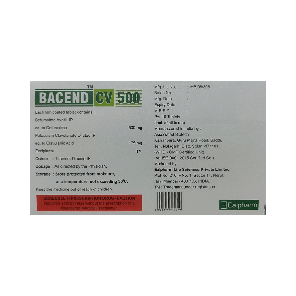 Bacend CV 500 Tablet - Image 2