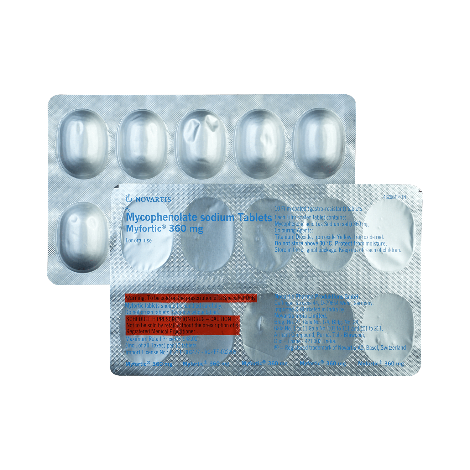 Myfortic 360mg Tablet - Image 1