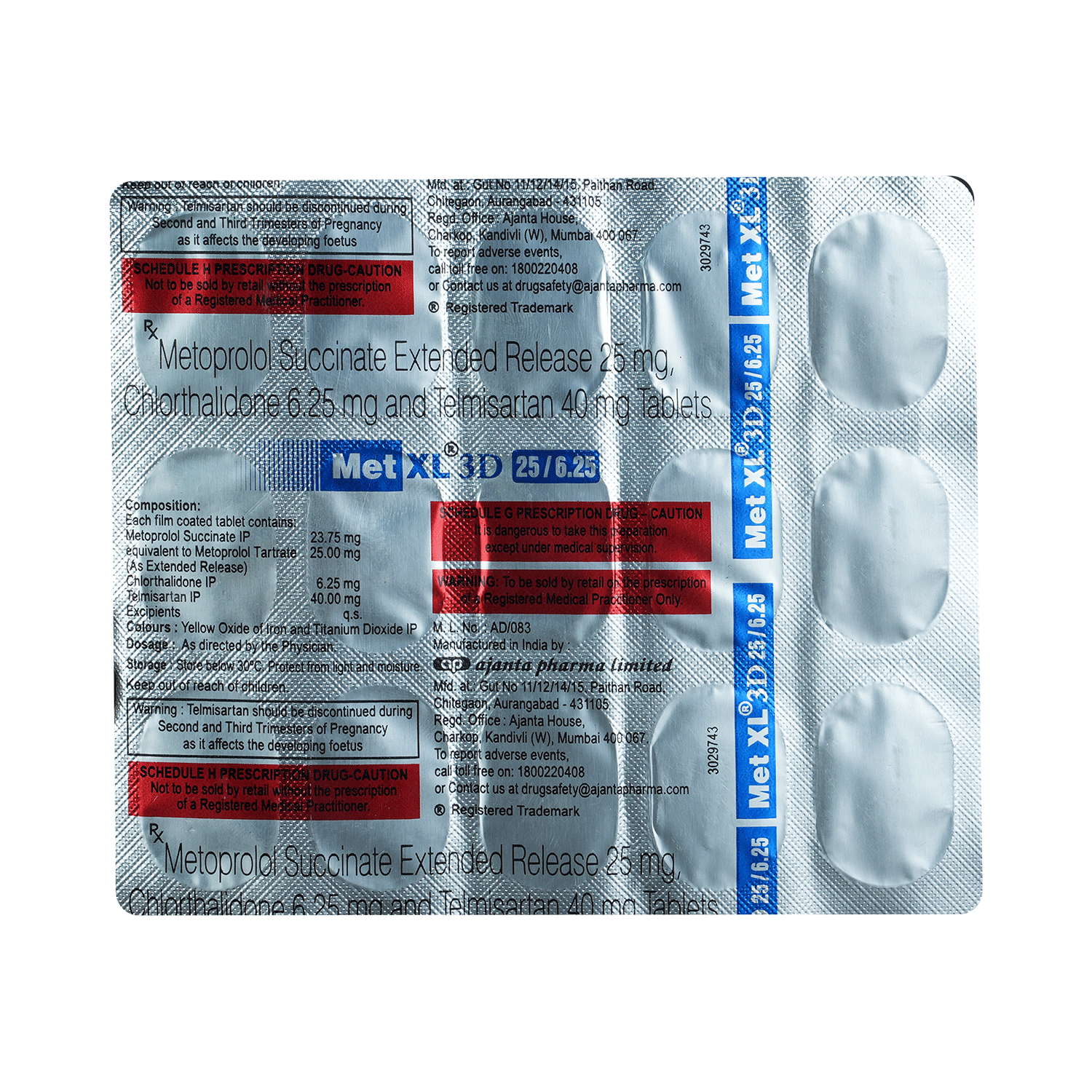 Met XL 3D 25/6.25 Tablet ER - Image 3