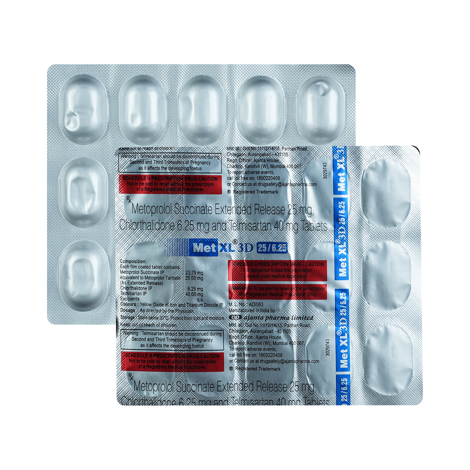 Met XL 3D 25/6.25 Tablet ER - Image 1