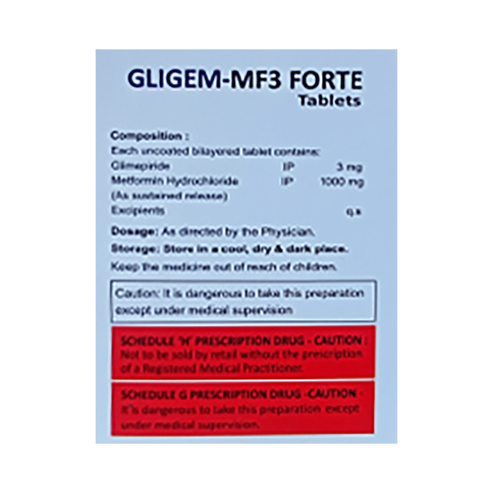 Gligem-MF3 Forte Tablet SR - Image 2