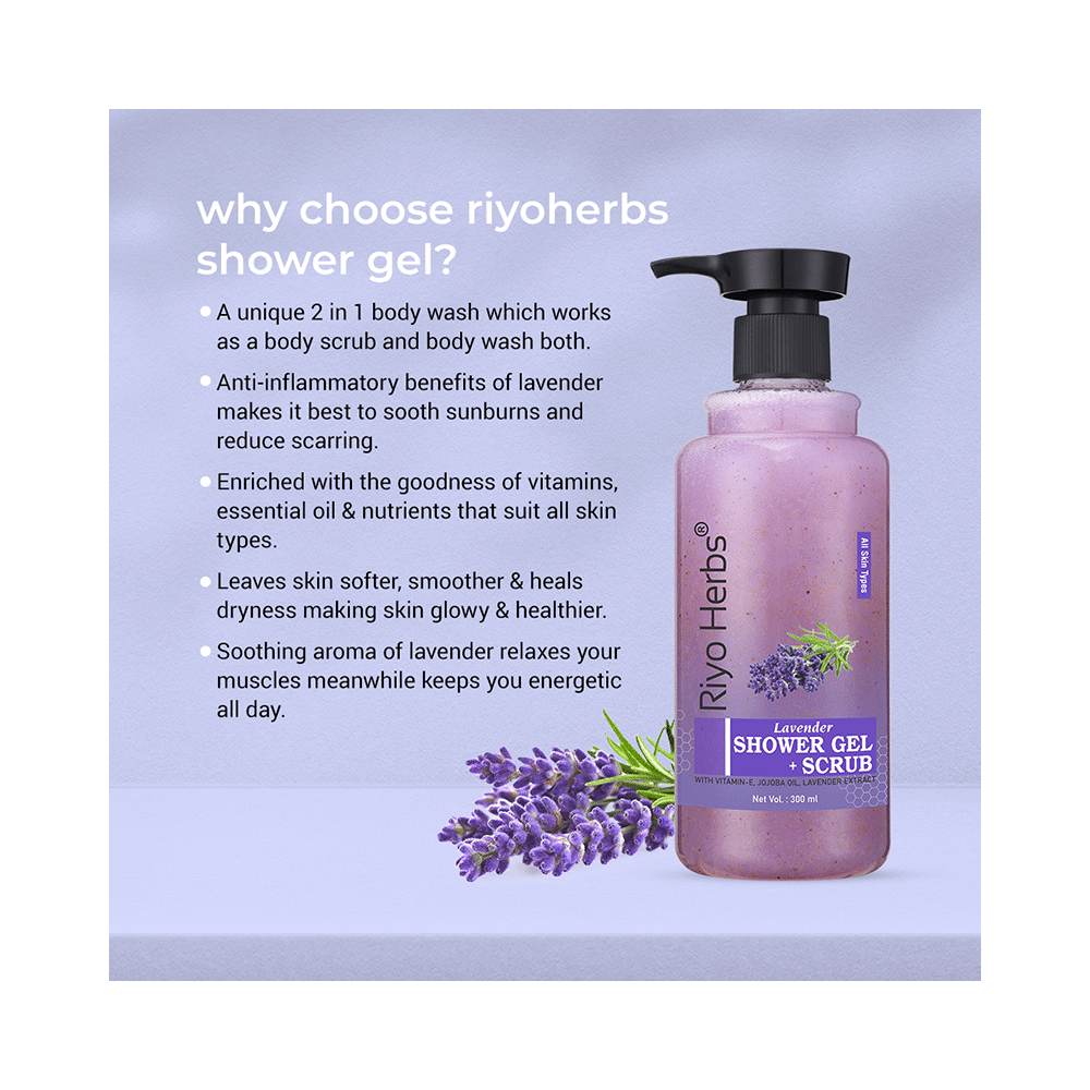 Riyo Herbs Lavender Shower Gel + Scrub - Image 3