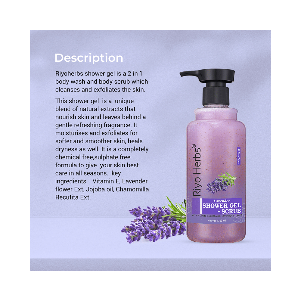 Riyo Herbs Lavender Shower Gel + Scrub - Image 4