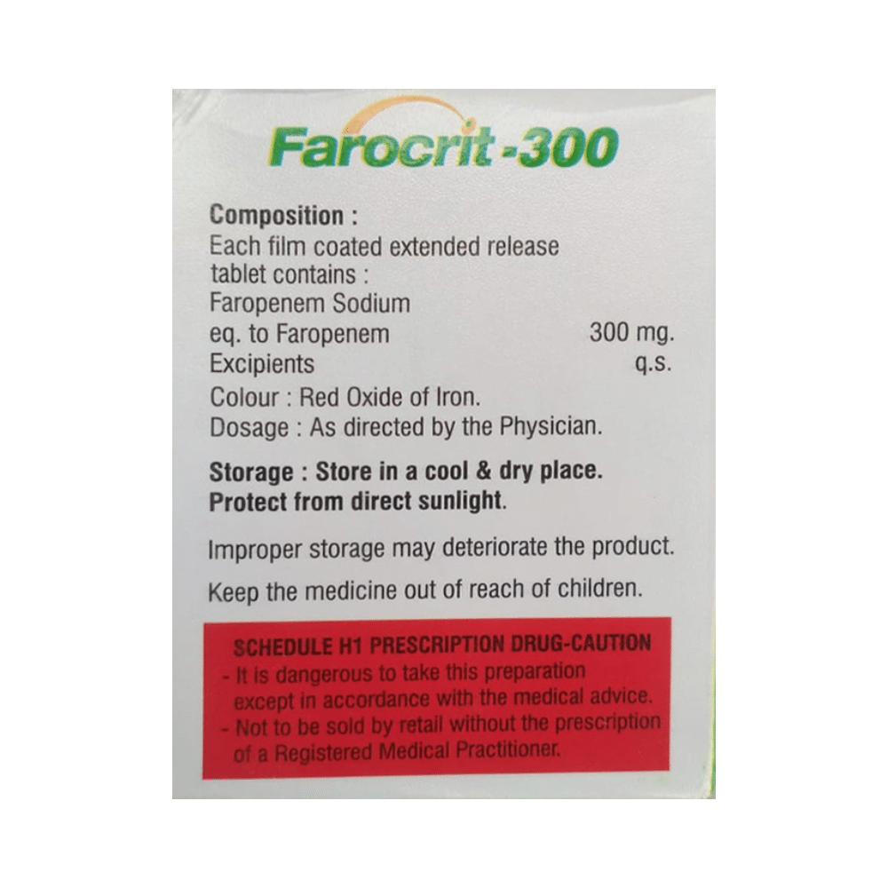 Farocrit 300 Tablet ER - Image 2