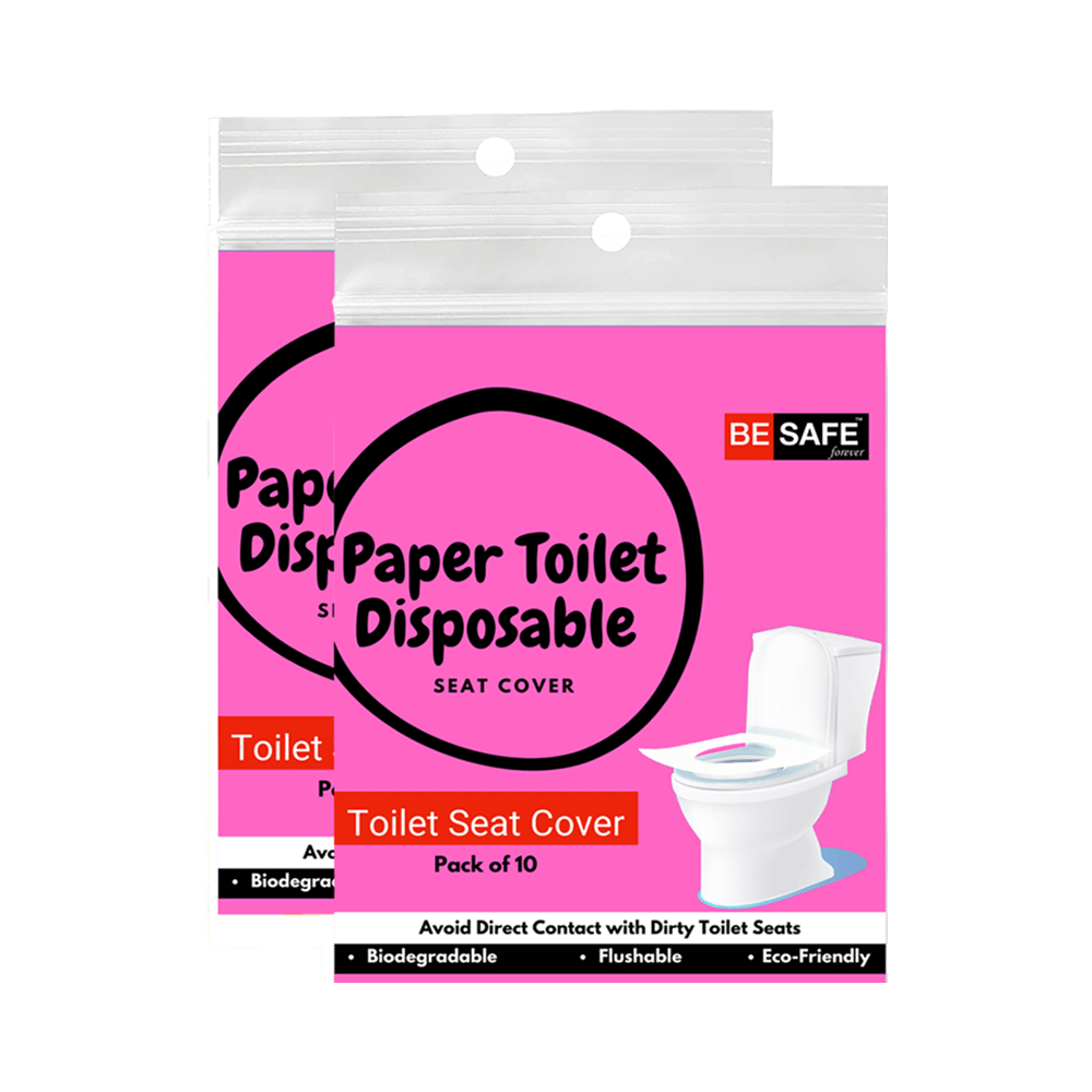 Be Safe Forever Disposable Paper Toilet Seat Cover (10 Each) Pink - Image 1
