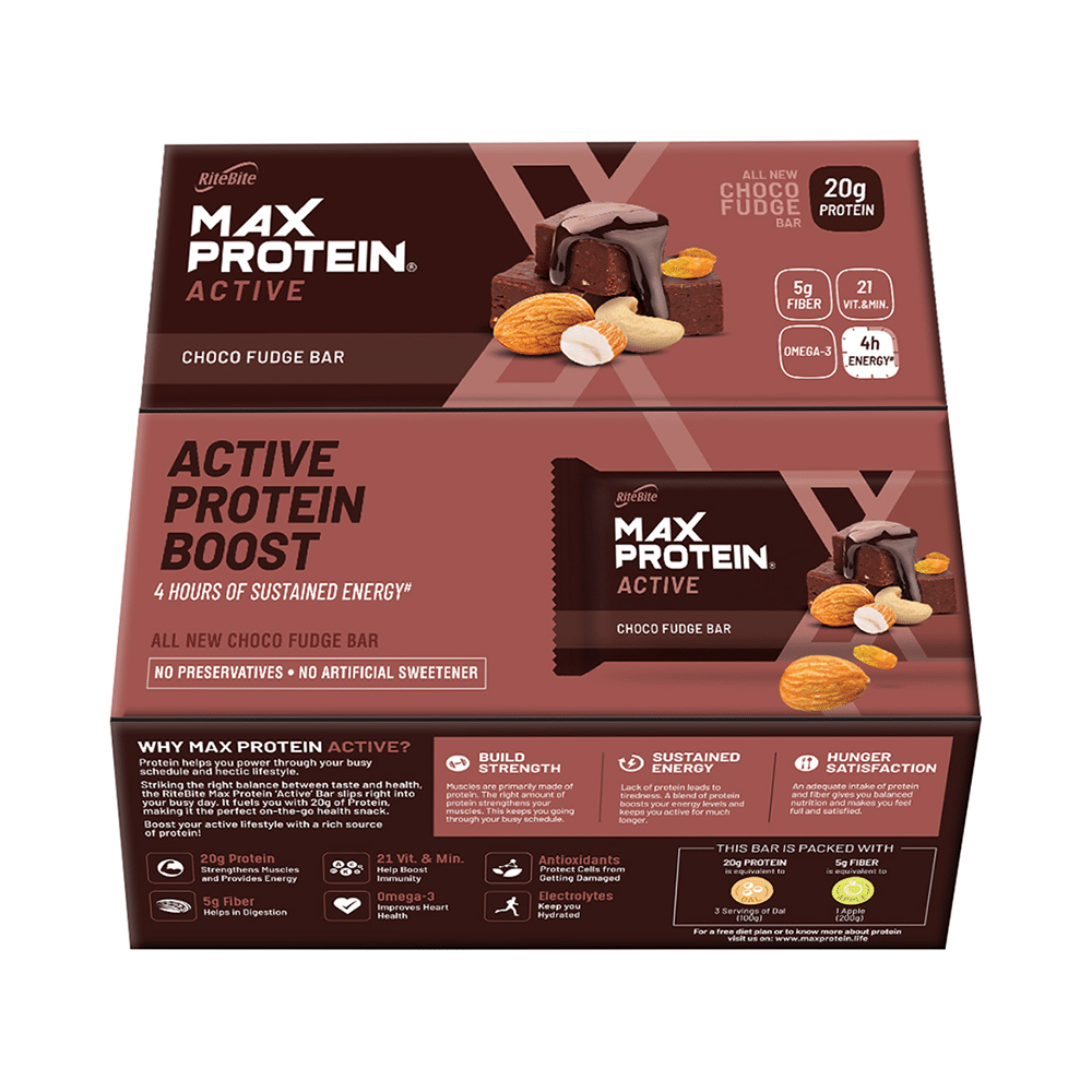 RiteBite Max Protein Active 20g Protein Bar Choco Fudge - Image 1