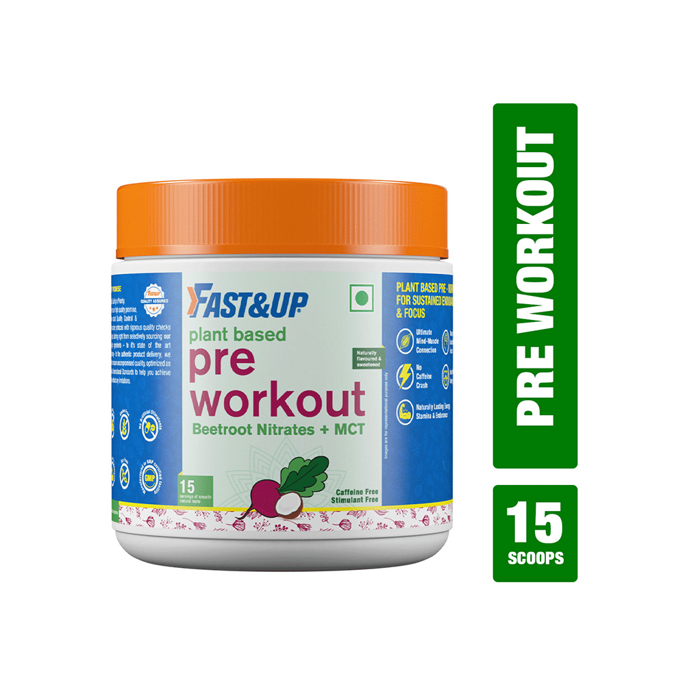 Fast&Up Plant Based Pre Workout with Beetroot Nitrates + MCT, Caffeine Free, Stimulant Free - Image 2