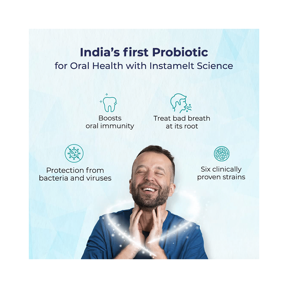 Velbiom Enkor-D Instamelt Probiotic Health Supplement for Oral Health | No Added Sugar | Flavour Mint - Image 4