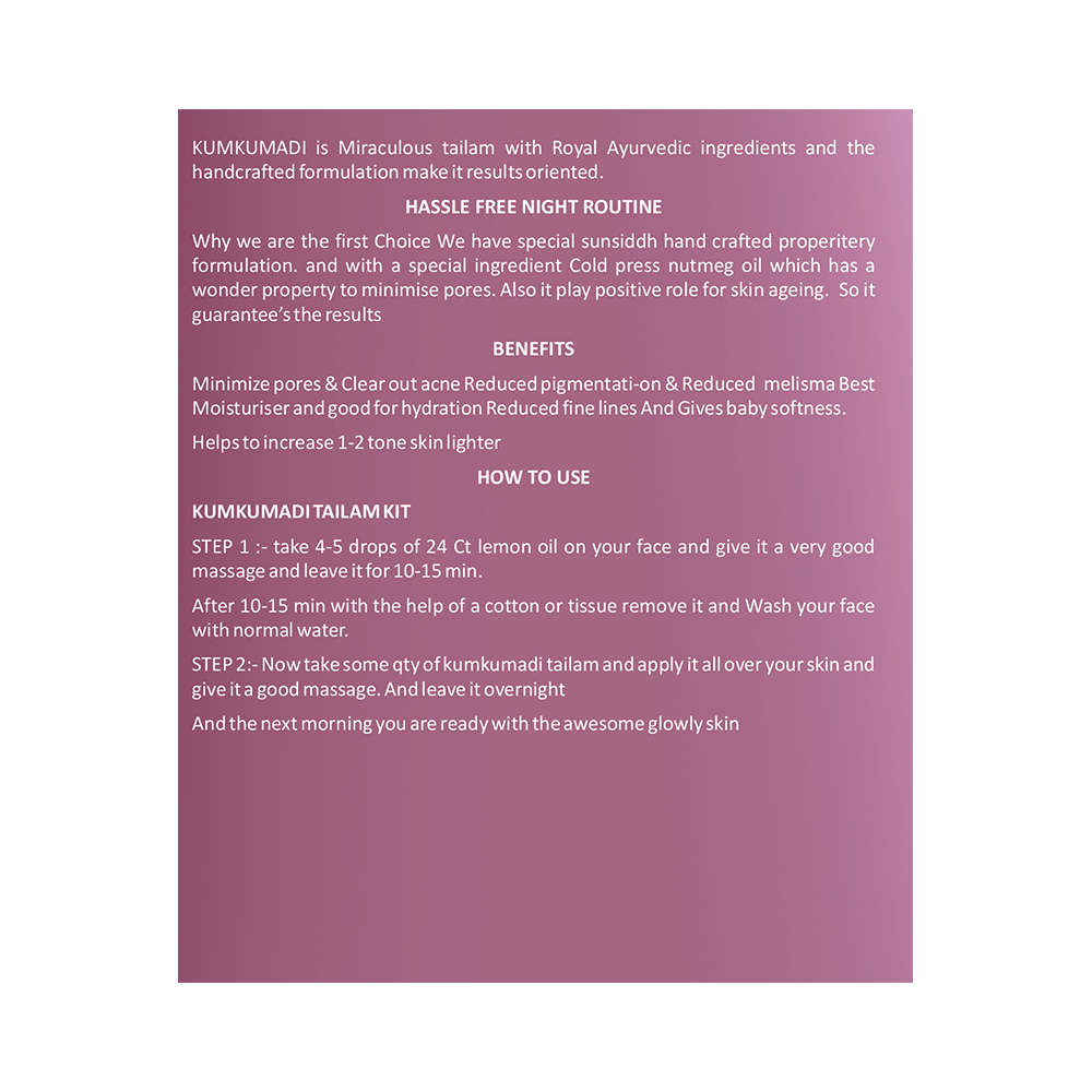 24 CT Naturals Kumkumadi Tailam - Image 5