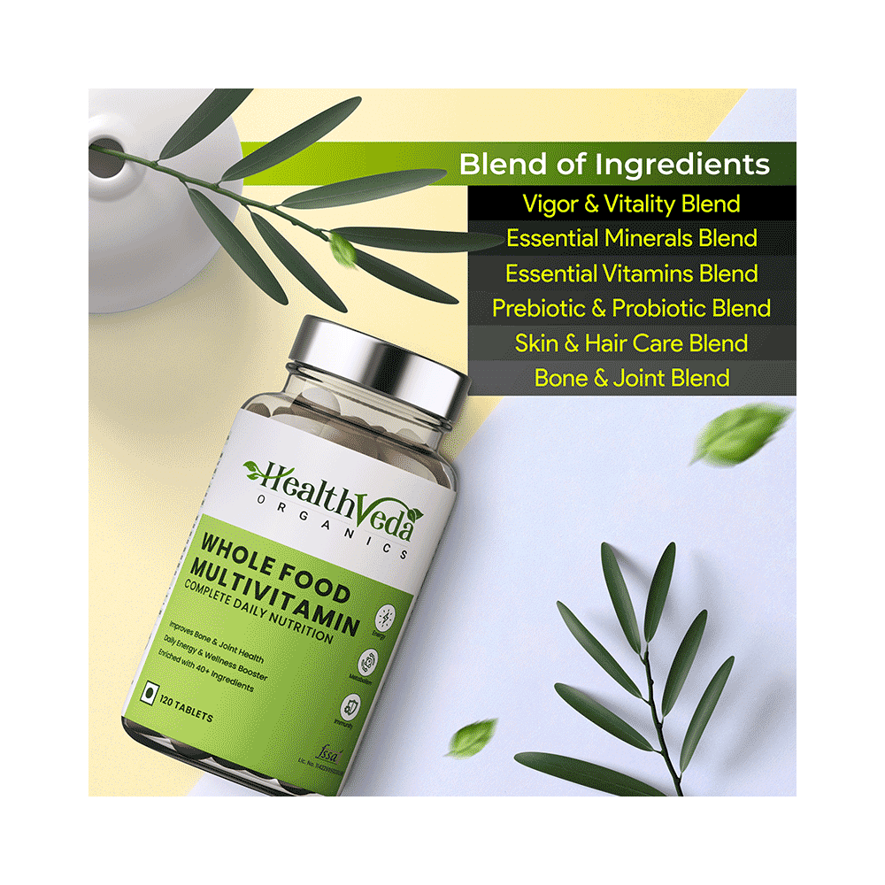 Health Veda Organics Whole Food Multivitamin Tablet - Image 8