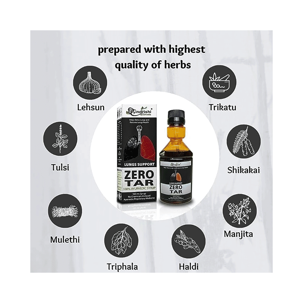 Hindrishi Ayurveda Zero Tar Syrup for Lungs Detox and Cleanse (150ml Each) No Added Sugar - Image 5