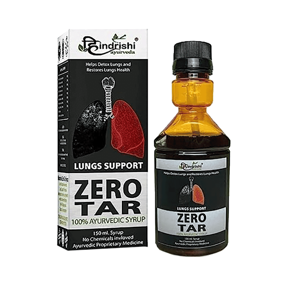 Hindrishi Ayurveda Zero Tar Syrup for Lungs Detox and Cleanse (150ml Each) No Added Sugar - Image 1