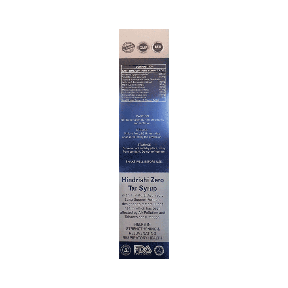 Hindrishi Ayurveda Zero Tar Syrup for Lungs Detox and Cleanse (150ml Each) No Added Sugar - Image 2
