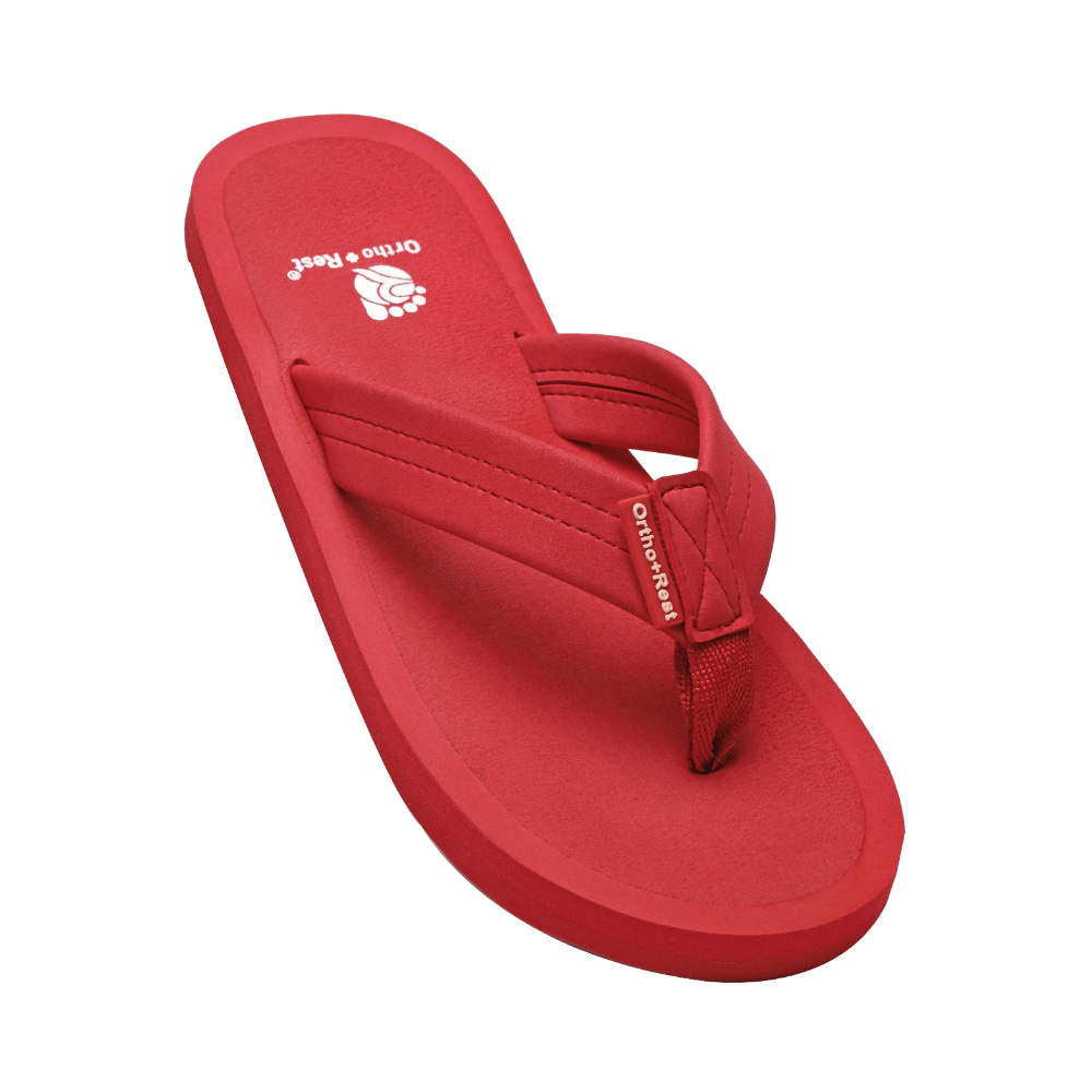 Ortho + Rest M557 Soft and Comfortable Flip Flop for Men Red 6 - Image 1