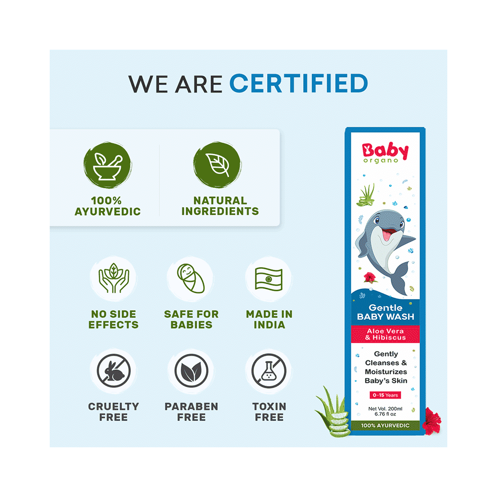 Baby Organo Gentle Baby Wash Aloe Vera & Hibiscus - Image 8