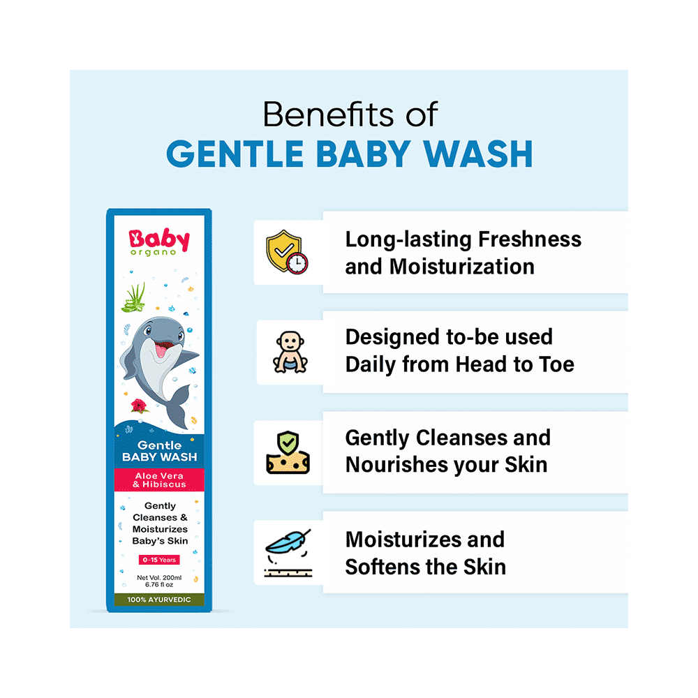 Baby Organo Gentle Baby Wash Aloe Vera & Hibiscus - Image 5