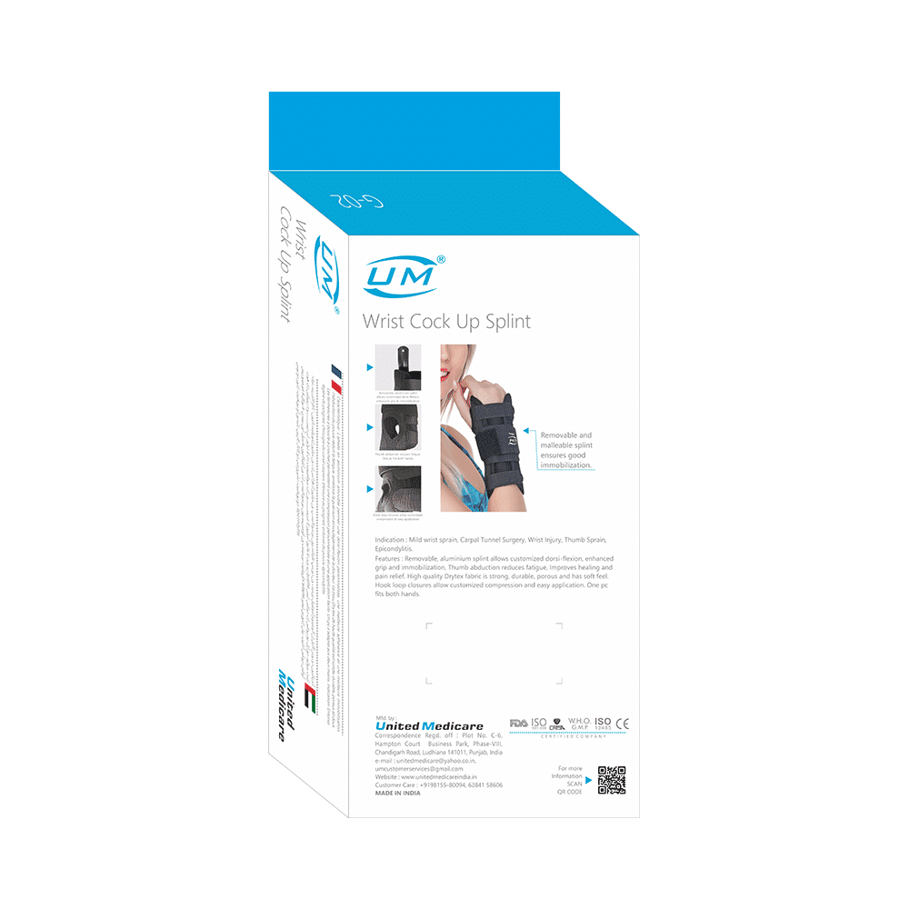 United Medicare Wrist Cock Up Splint Large - Image 2