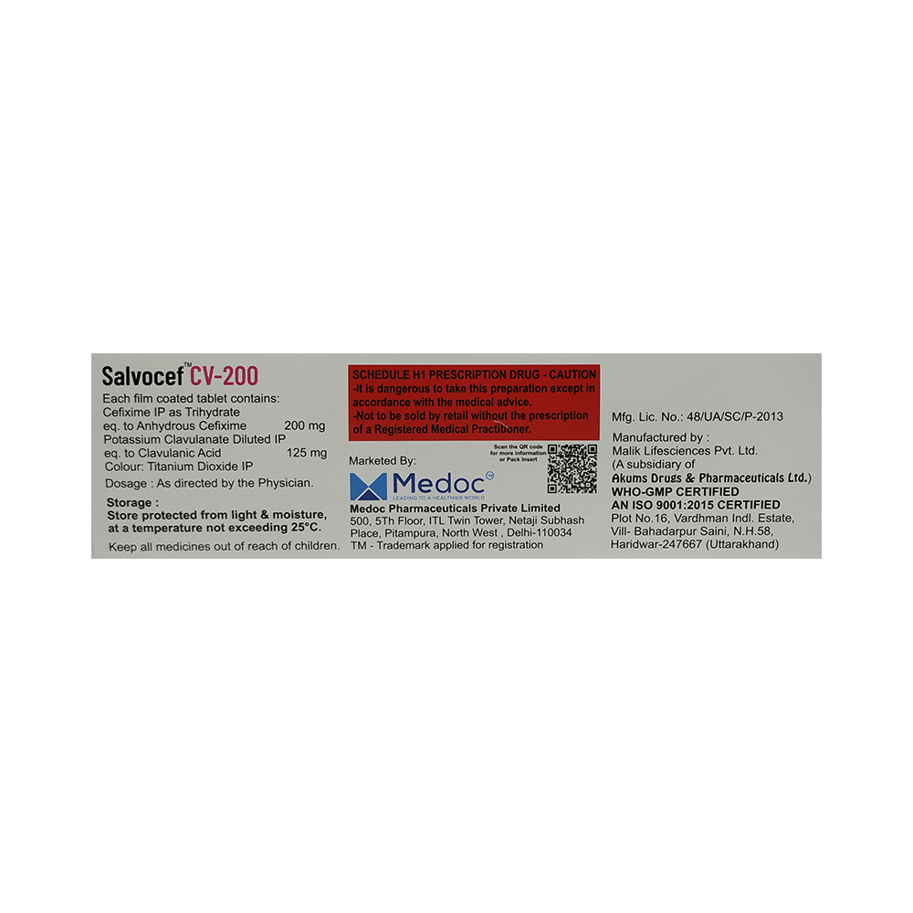 Salvocef CV 200 Tablet - Image 2