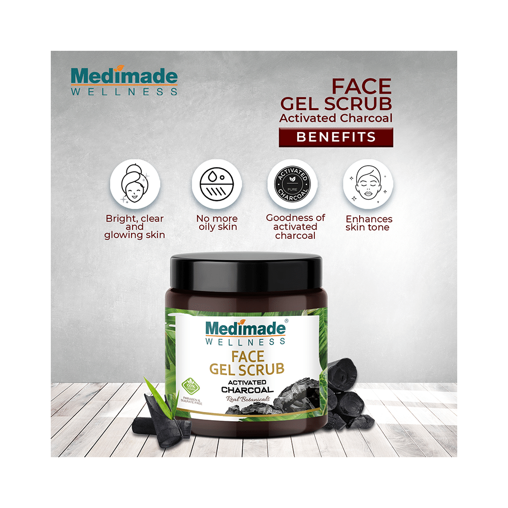 Medimade Wellness Activated Charcoal Face Gel Scrub (100gm Each) - Image 3