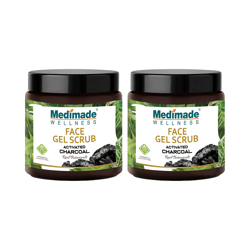 Medimade Wellness Activated Charcoal Face Gel Scrub (100gm Each) - Image 1